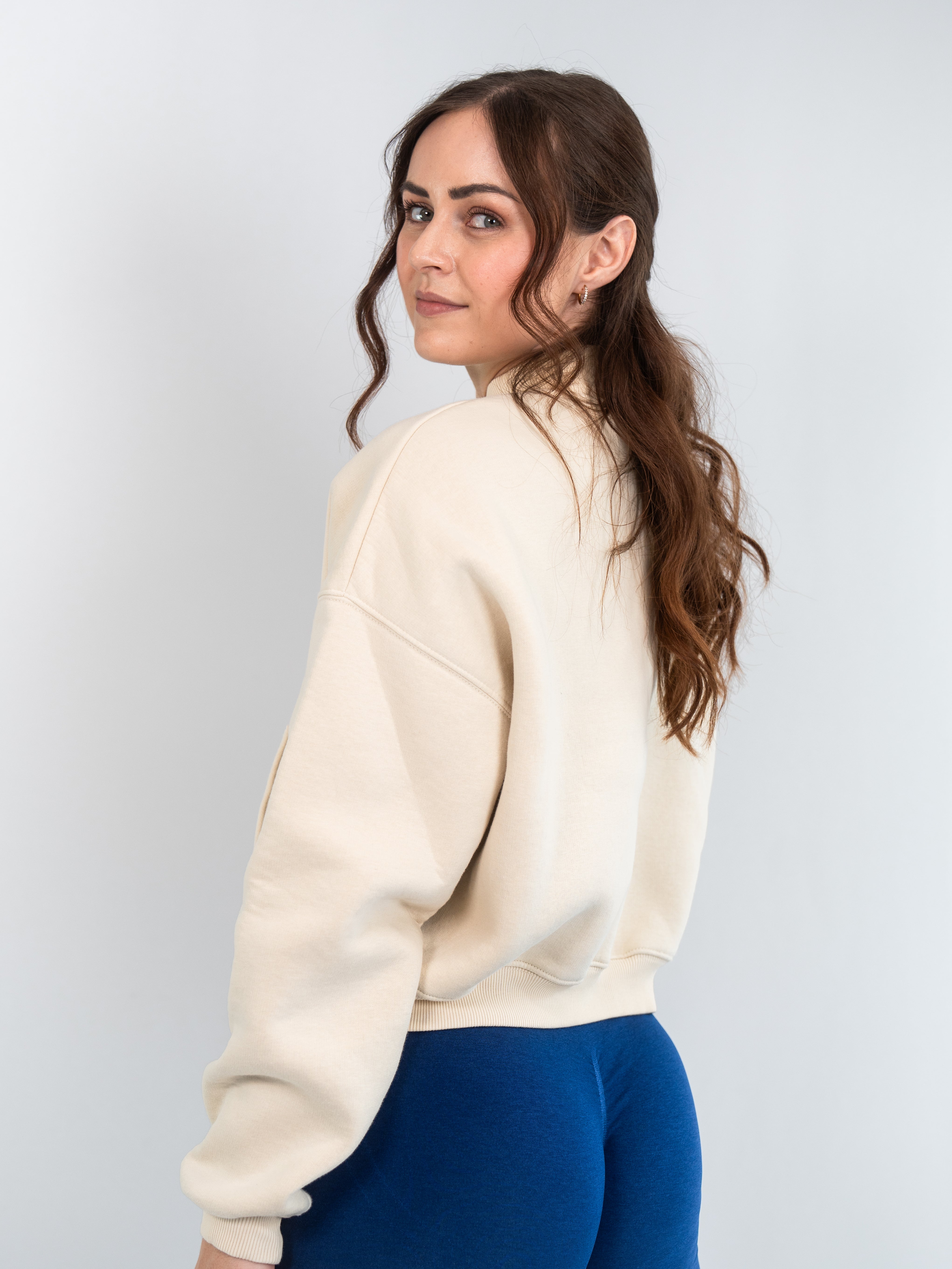 SUPRCRAFT Quarter Zip Sweater Creme