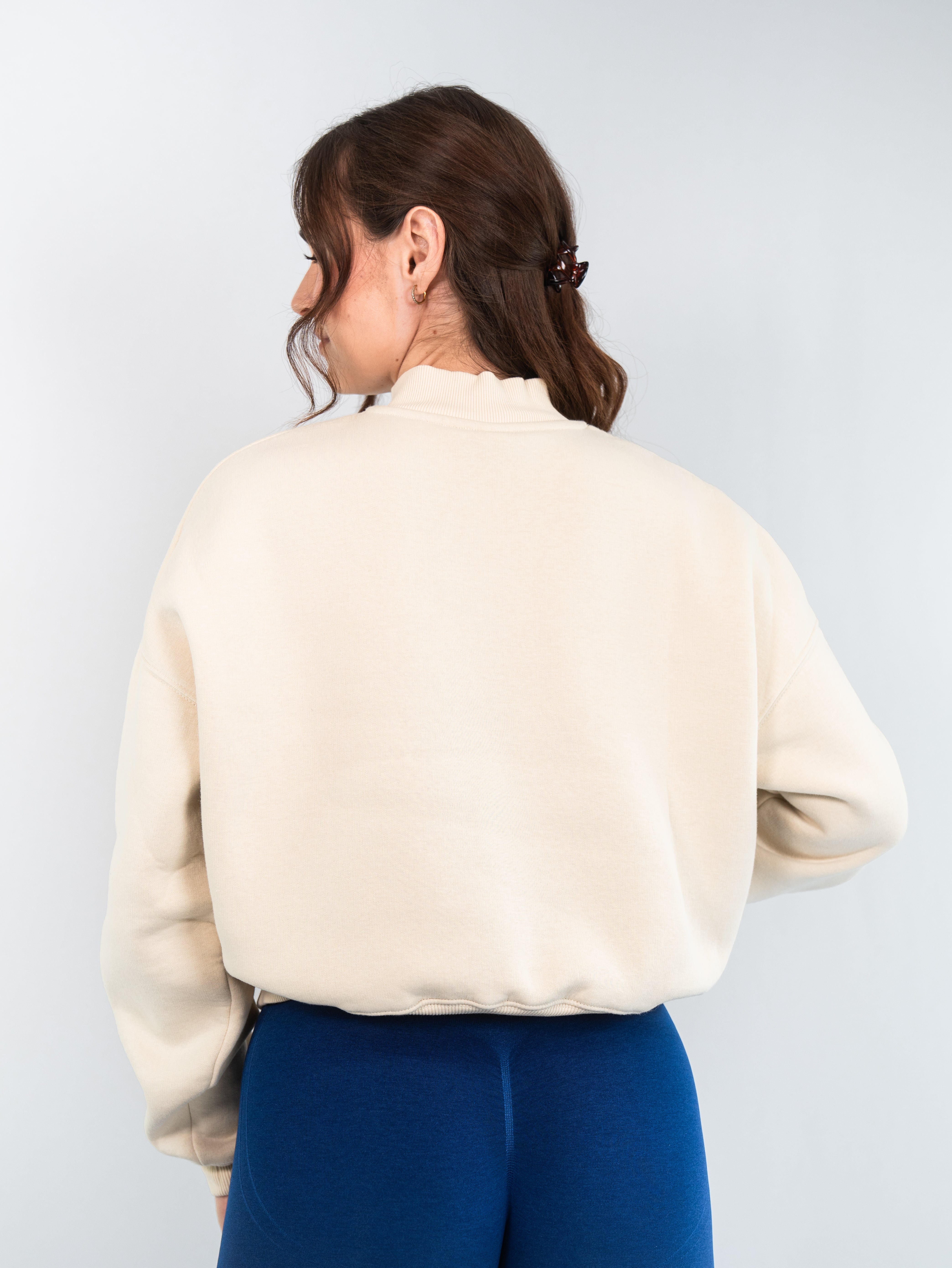 SUPRCRAFT Quarter Zip Sweater Creme