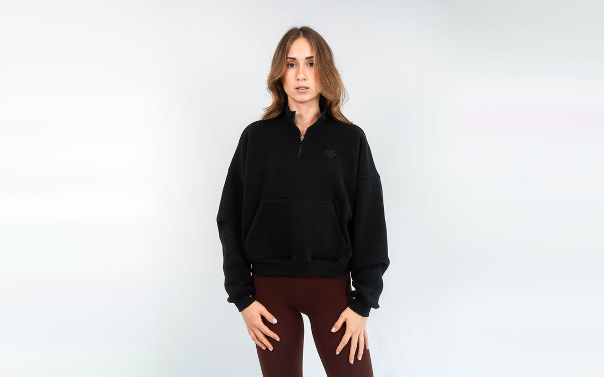 SUPRCRAFT Quarter Zip Sweater Black