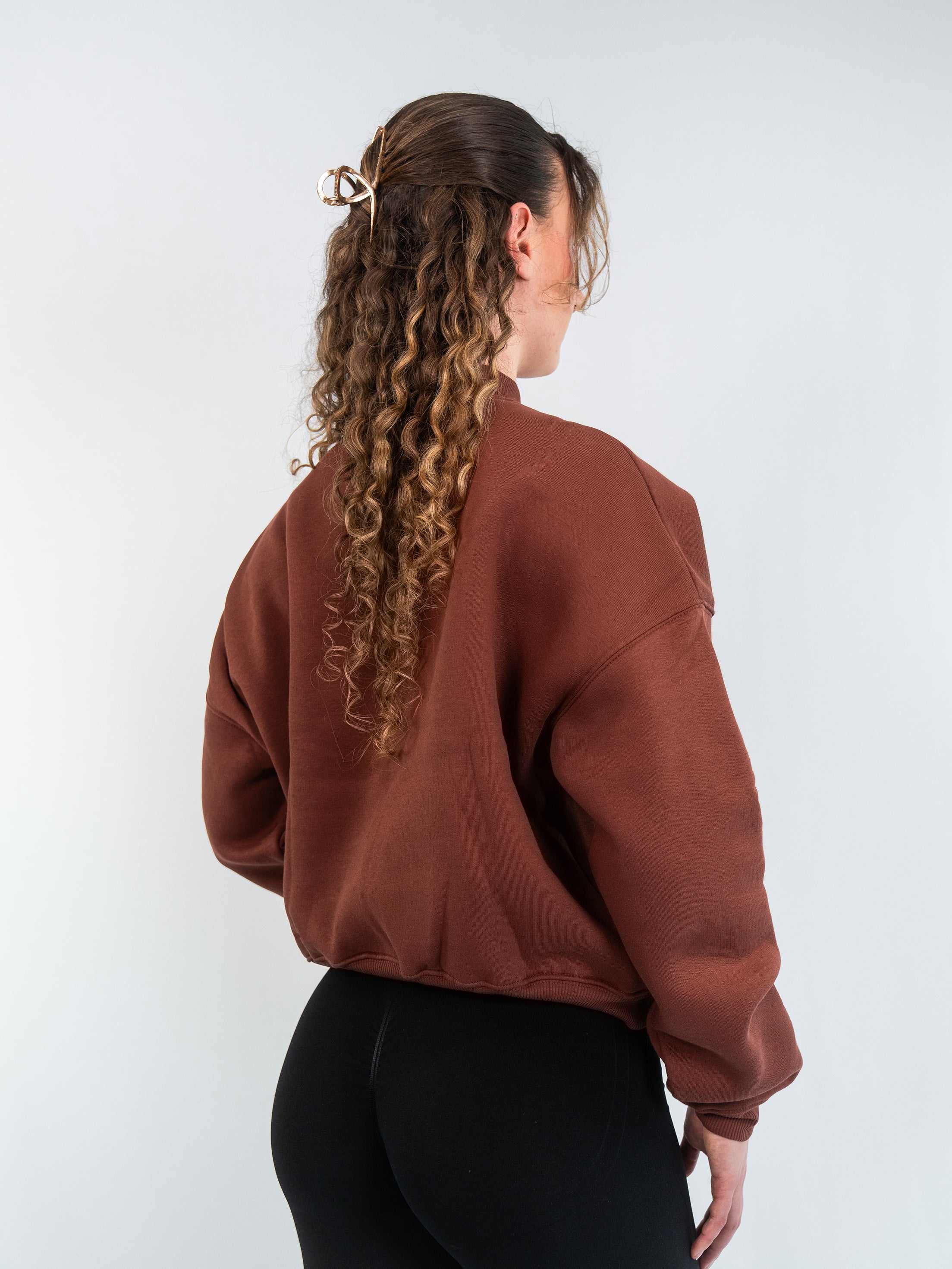 SUPRCRAFT Quarter Zip Sweater Rusty Brown