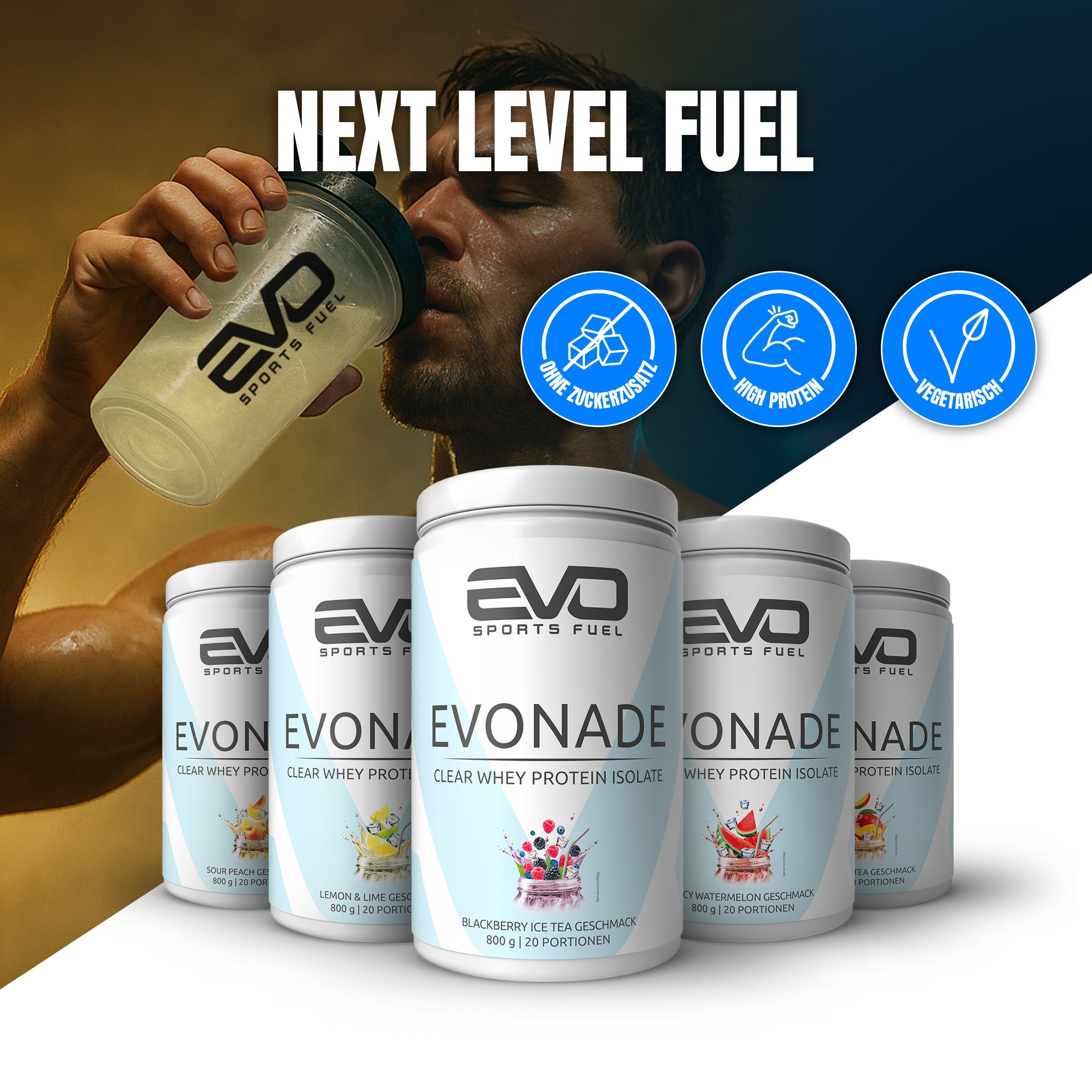 EVONADE Clear Whey Protein 100% Isolate zero Kompromisse