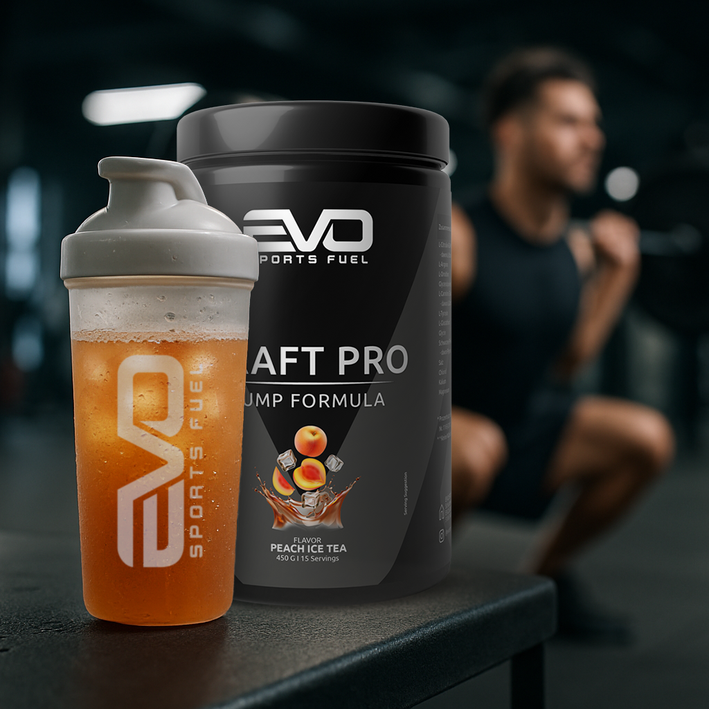 EVO Craft Pro ist dein Begleiter für jede Session. Garantiert ohne Koffein entweder für die Einnahme nach dem morgendlichen Kaffee oder Deine Trainingsroutine am Abend