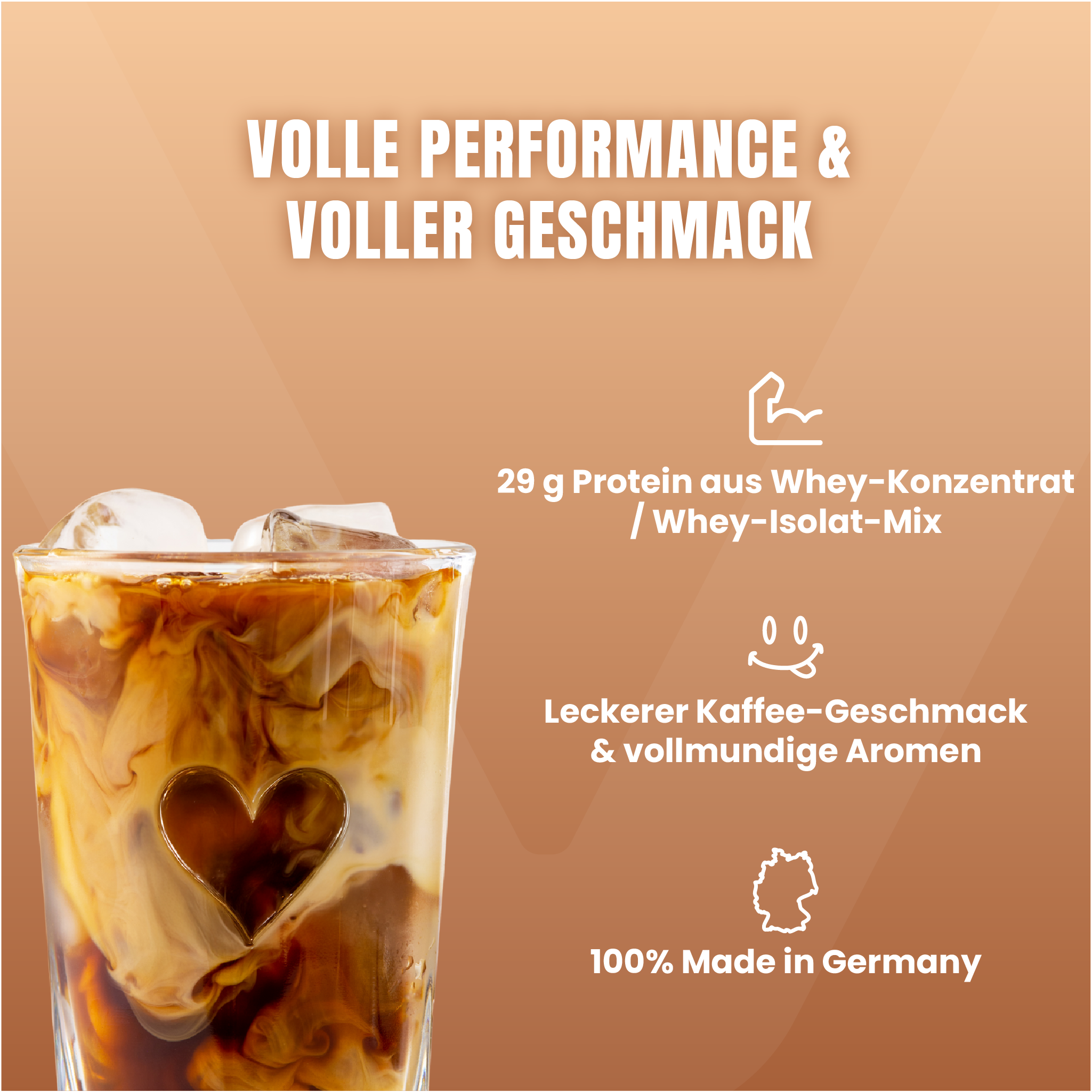 EVO Protein Coffee: enthält 29 g Protein aus hochwertigem Whey-Konzentrat / Whey-Isolat Mix