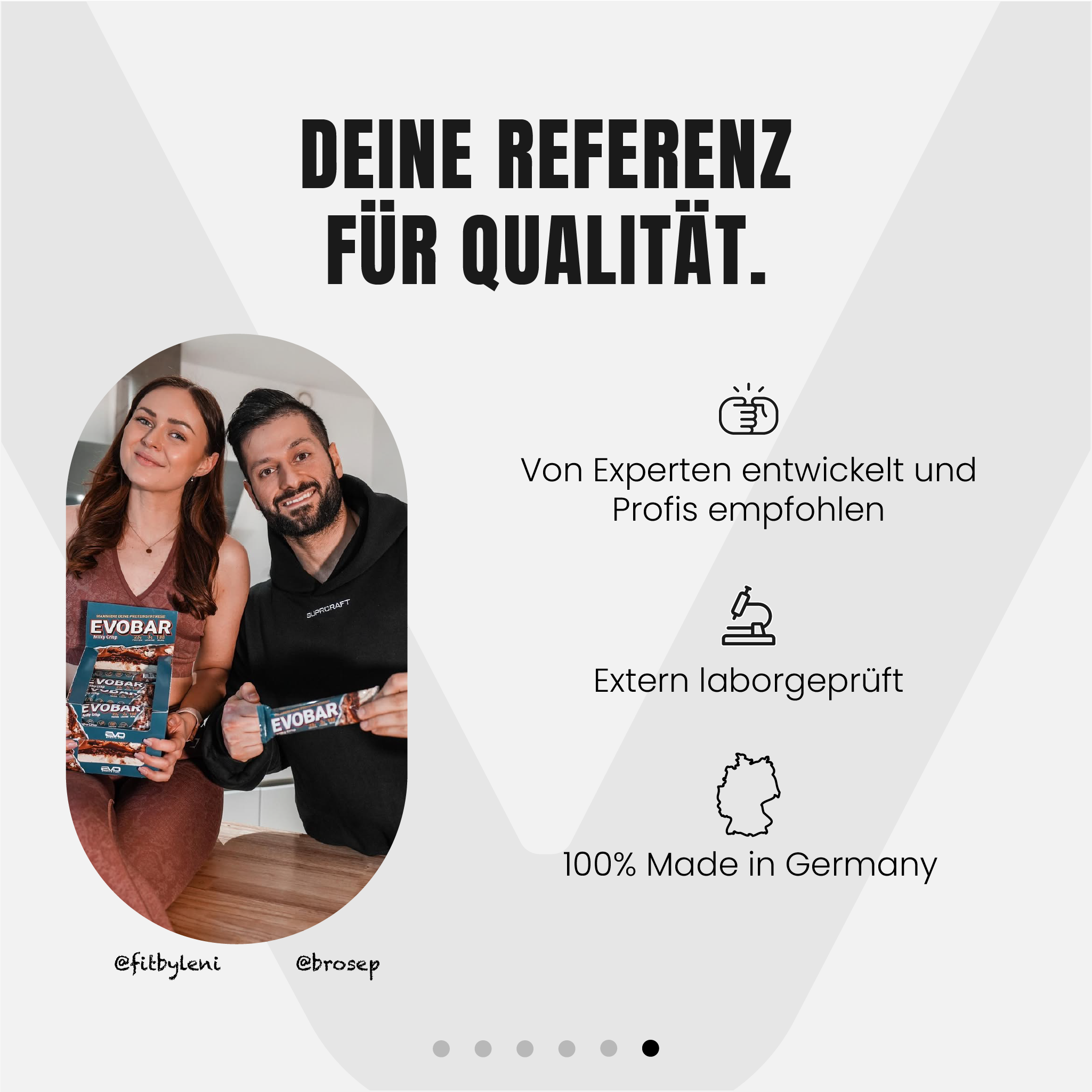 EVO SPORTS FUEL ist Deine Referenz für Qualität: Von Experten entwickelt, Extern laborgeprüft und 100 % Made in Germany.