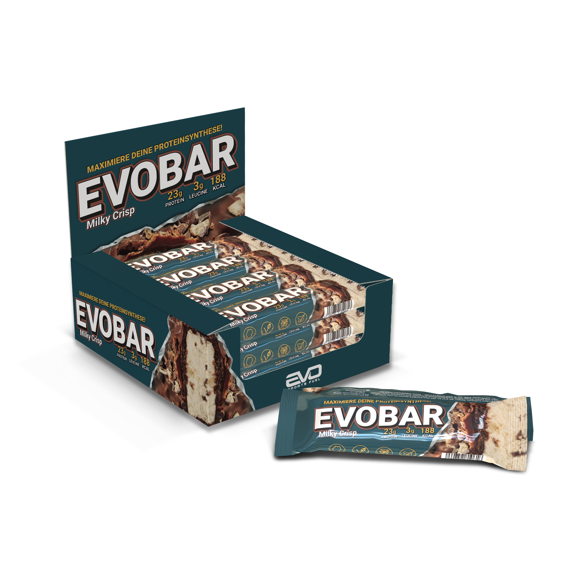 EVOBAR Milky Crisp Tray (12X60G)