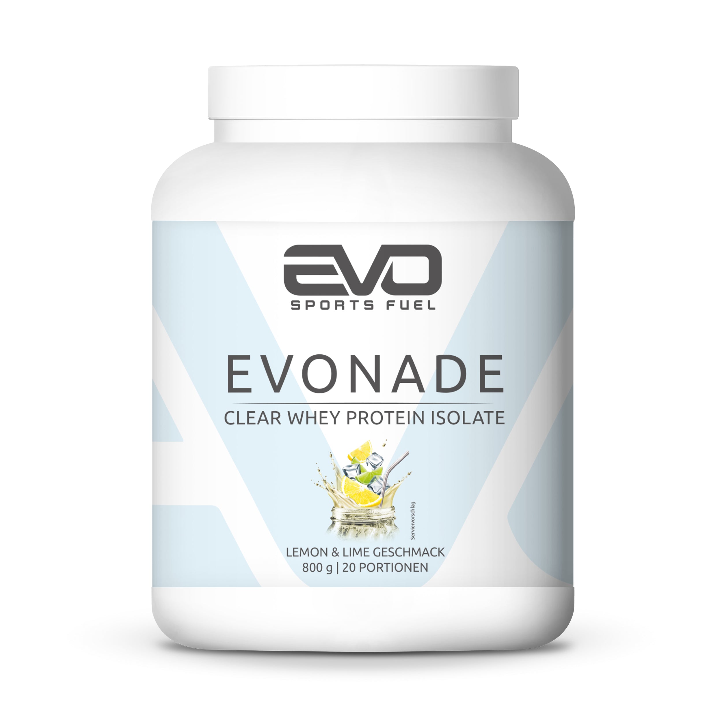 EVO Sports Fuel 800g 20 Portionen Lemon & Lime Evonade Clear Whey Protein Isolate Pulver