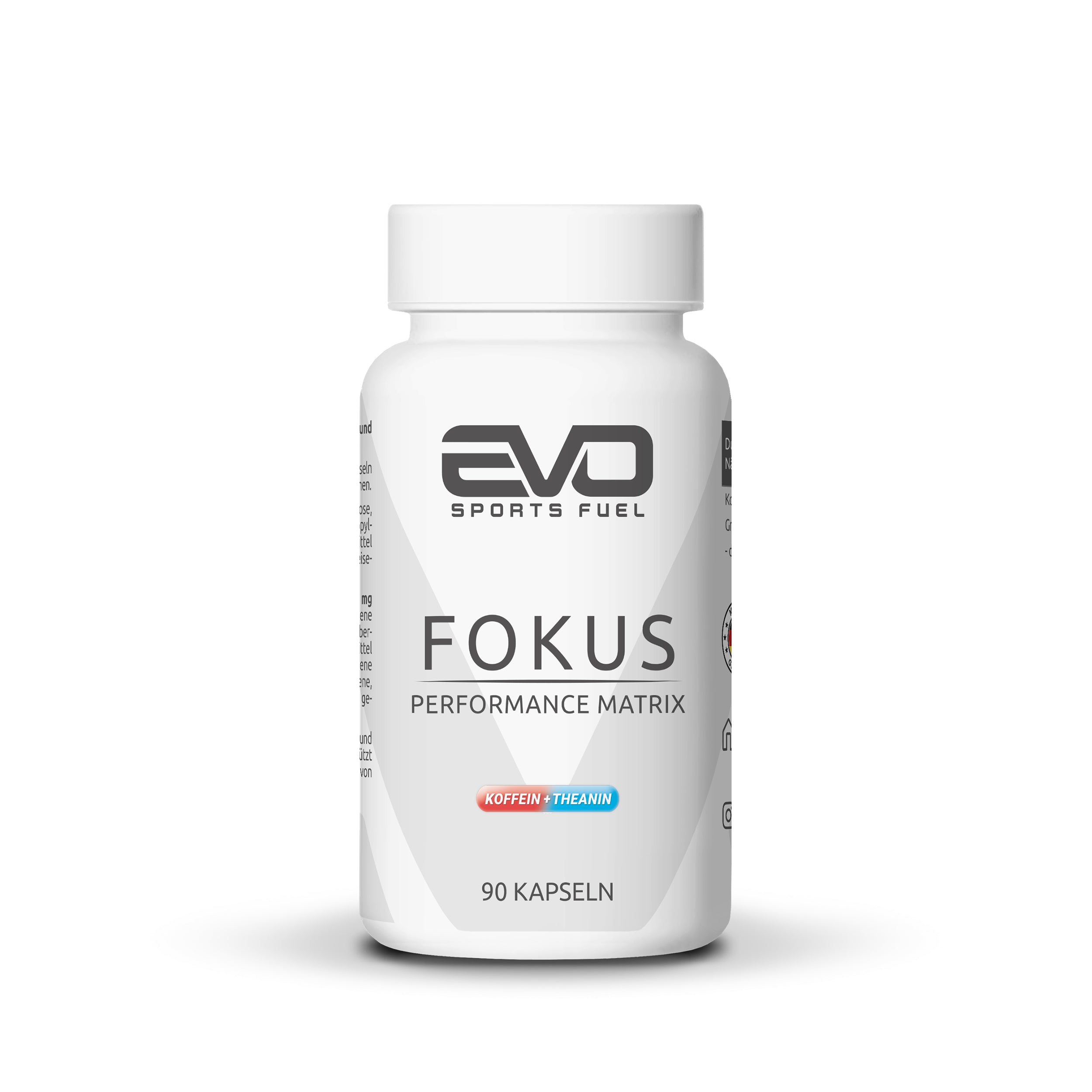 EVO Sports Fuel Fokus Performance Matrix 90 Kapseln mit Koffein und L-Theanin
