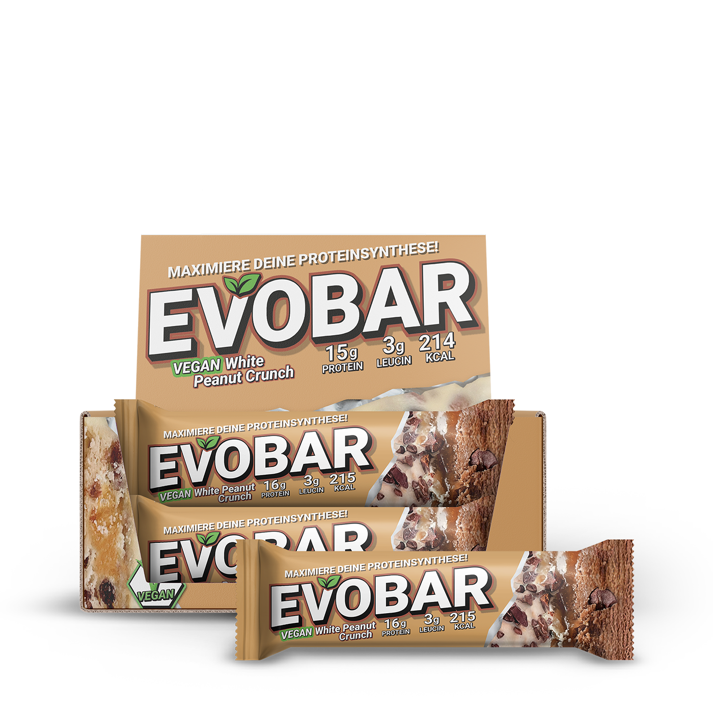 EVOBAR Proteinriegel vegan White Peanut Crunch