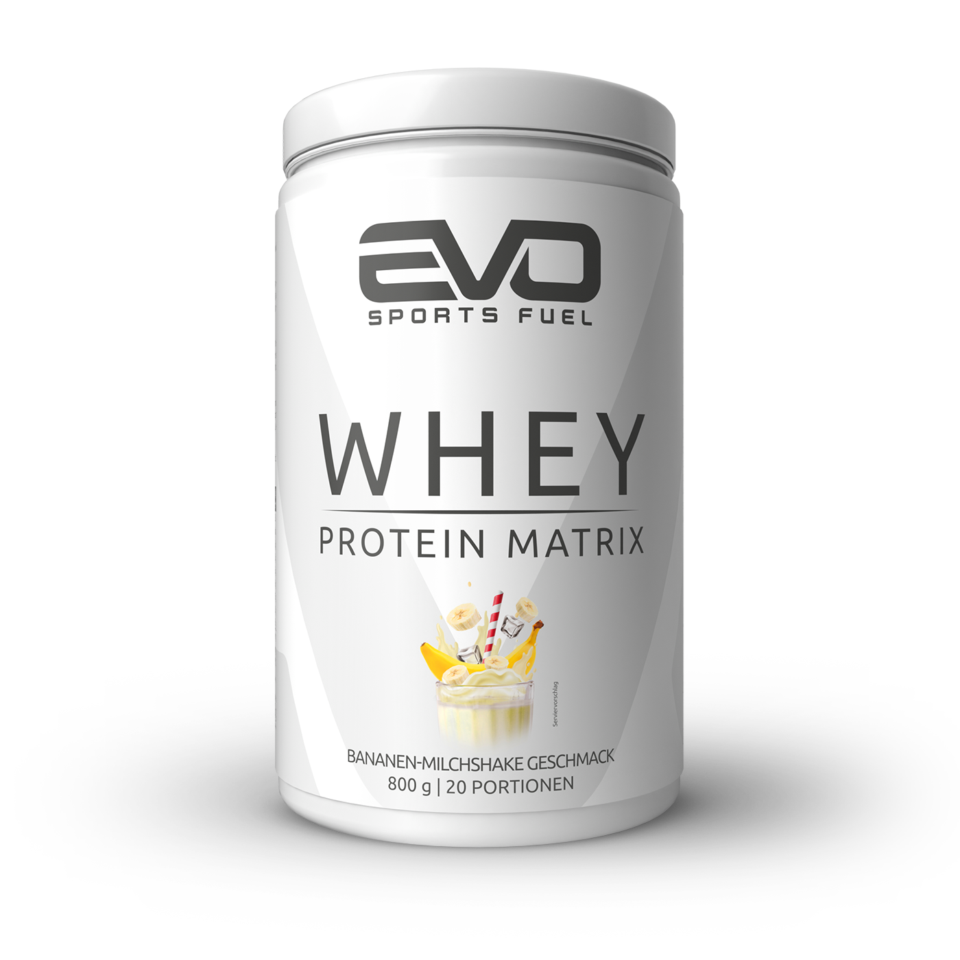 EVO Whey Proteinpulver Bananen-Milchshake Geschmack