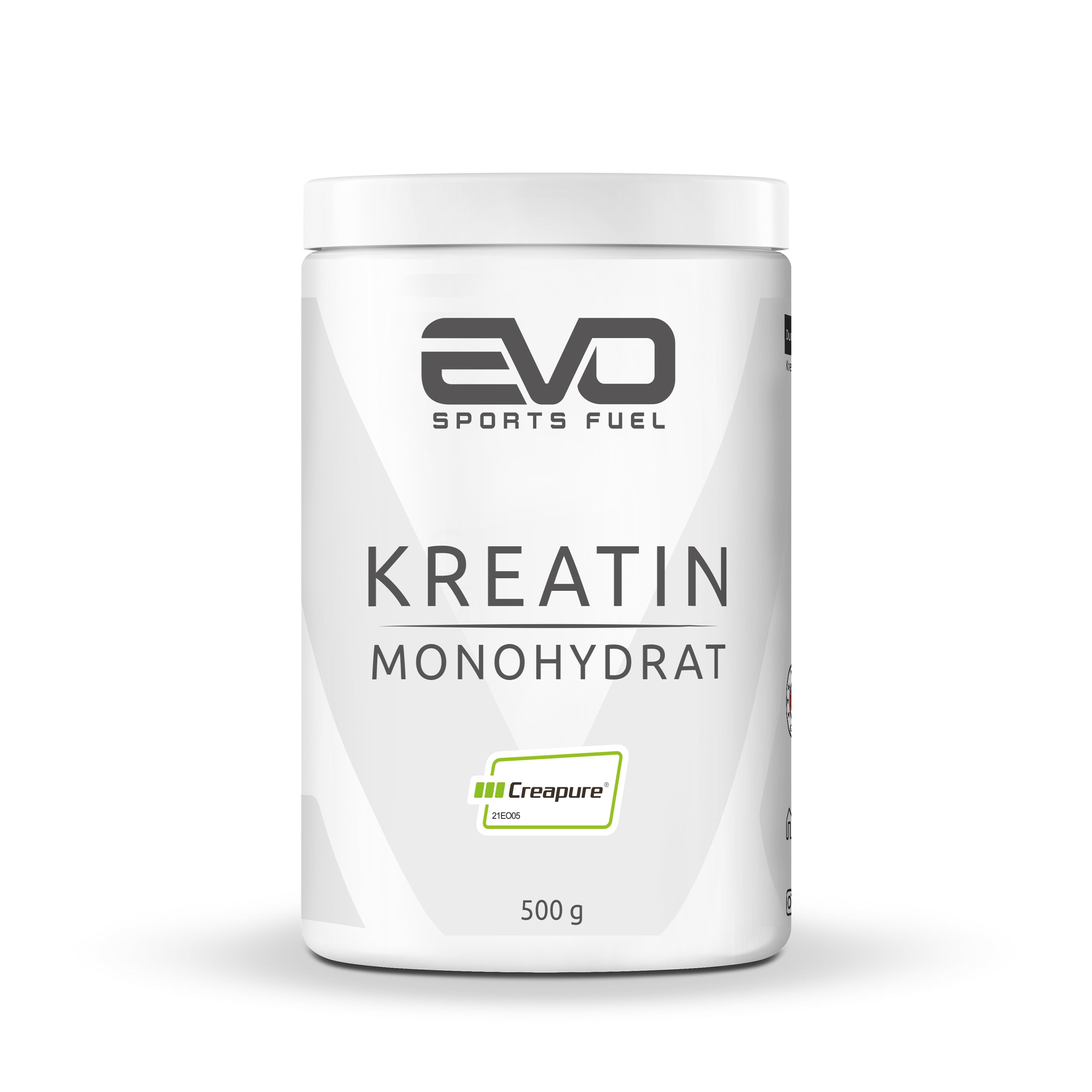 500g EVO Sports Fuel Kreatin Monohydrat mit patentiertem Markenrohstoff Creapure