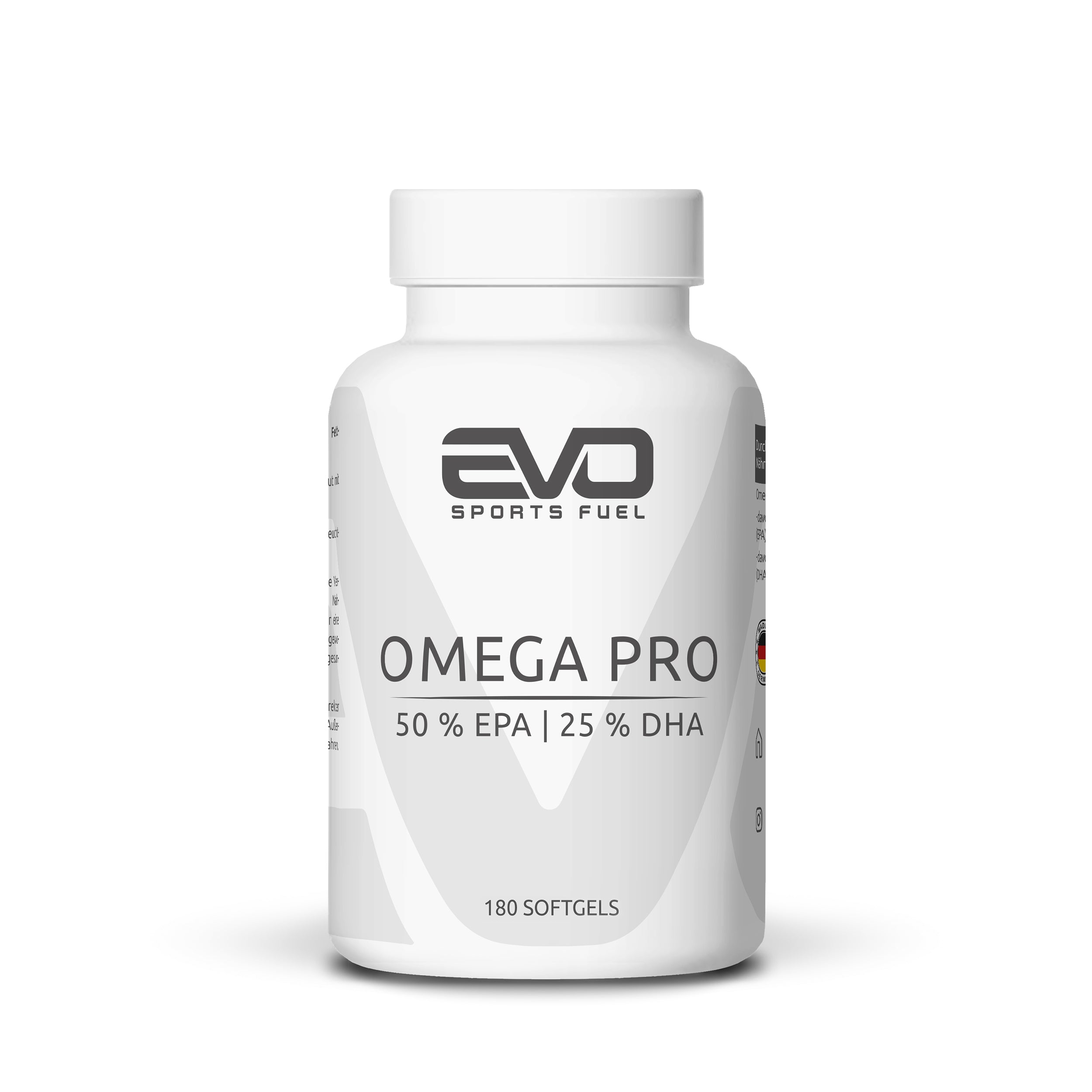EVO Sports Fuel OMEGA PRO 180 Softgels mit 50% EPA und 25% DHA