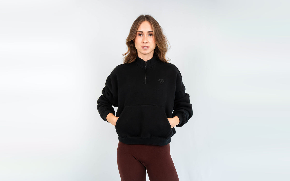 SUPRCRAFT Quarter Zip Sweater Black