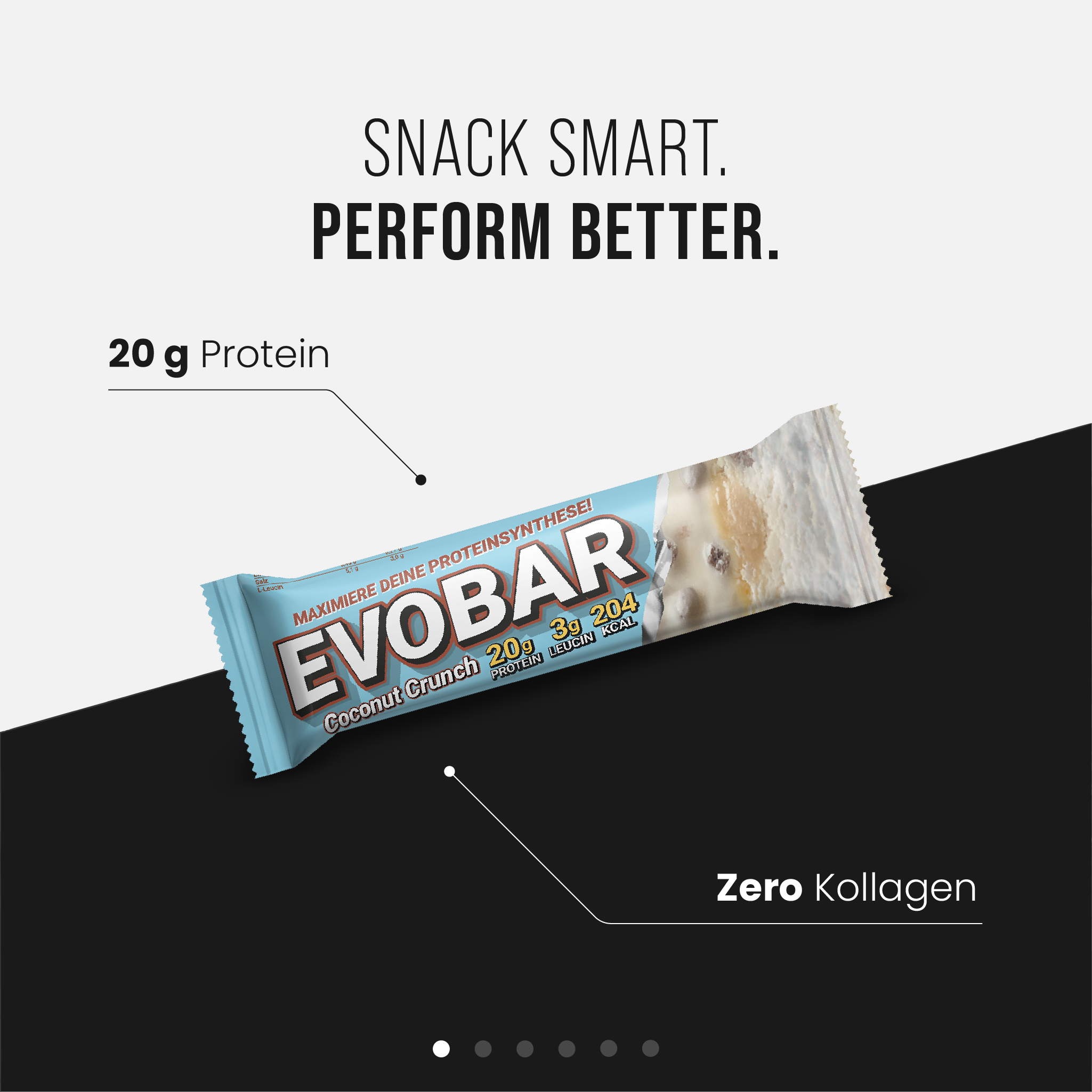 EVOBAR Proteinriegel Coconut Crunch: 20 g Protein