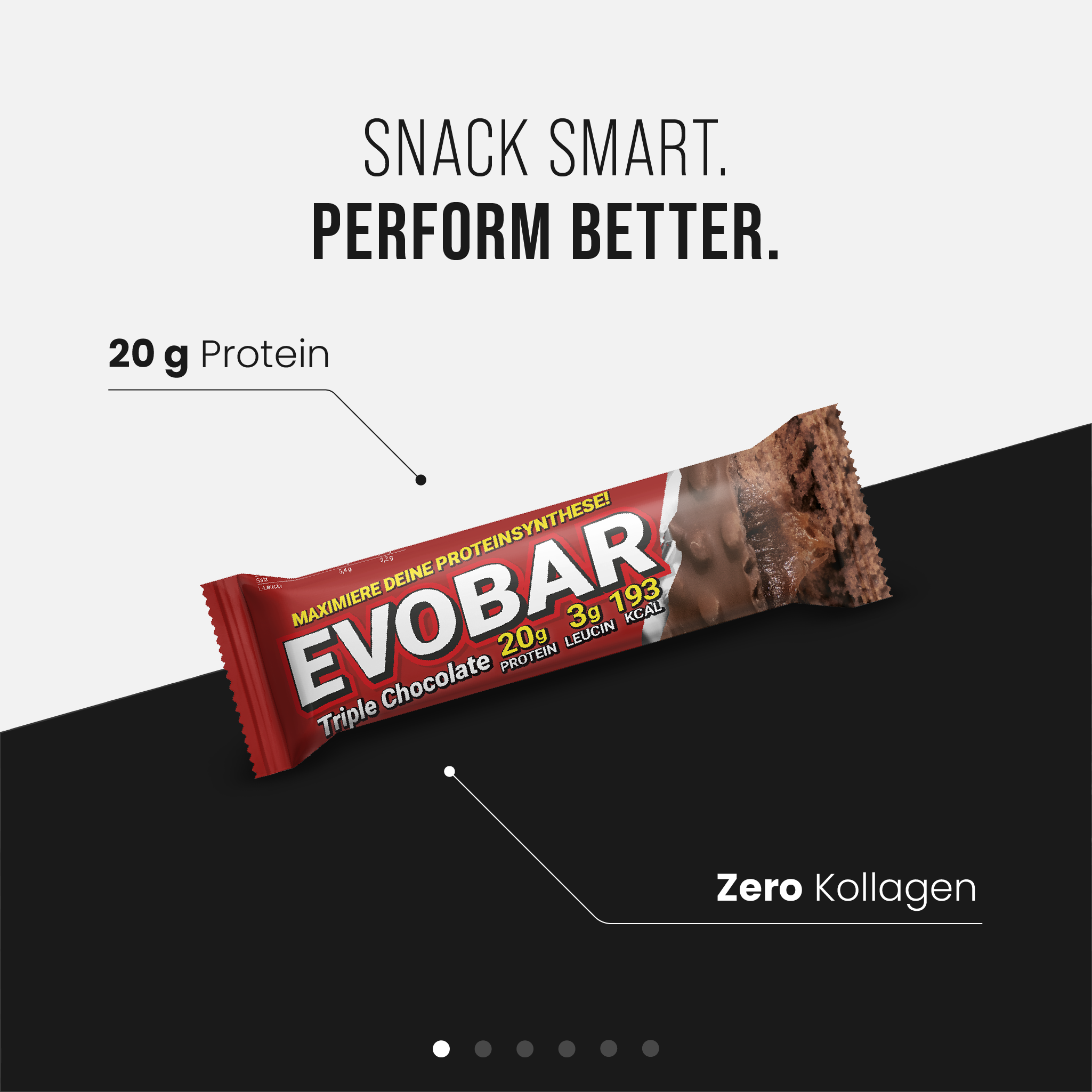 EVOBAR Proteinriegel Triple Chocolate: 20 g Protein