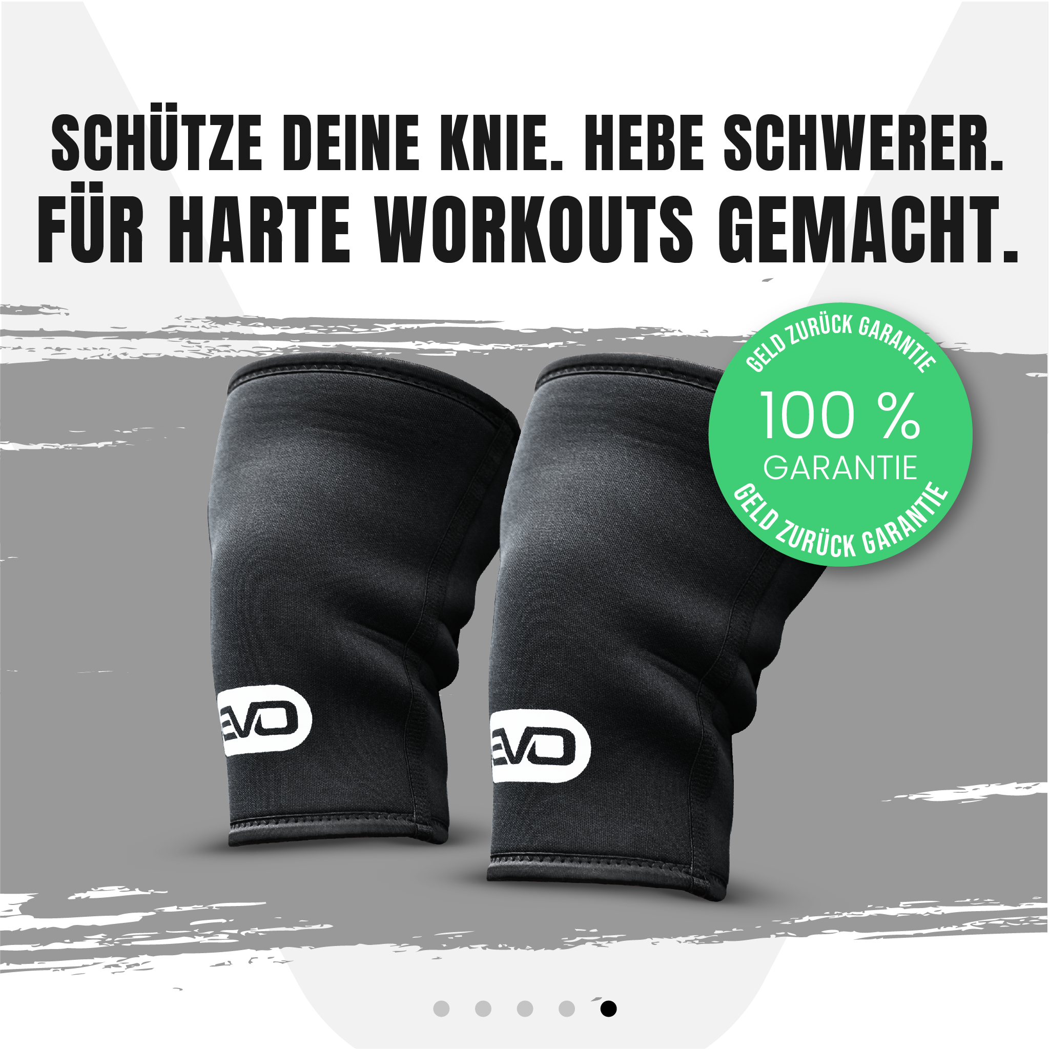 EVO Knee Sleeves kannst Du 14 Tage testen und kostenlos umtauschen, falls Du nicht zufrieden bist.