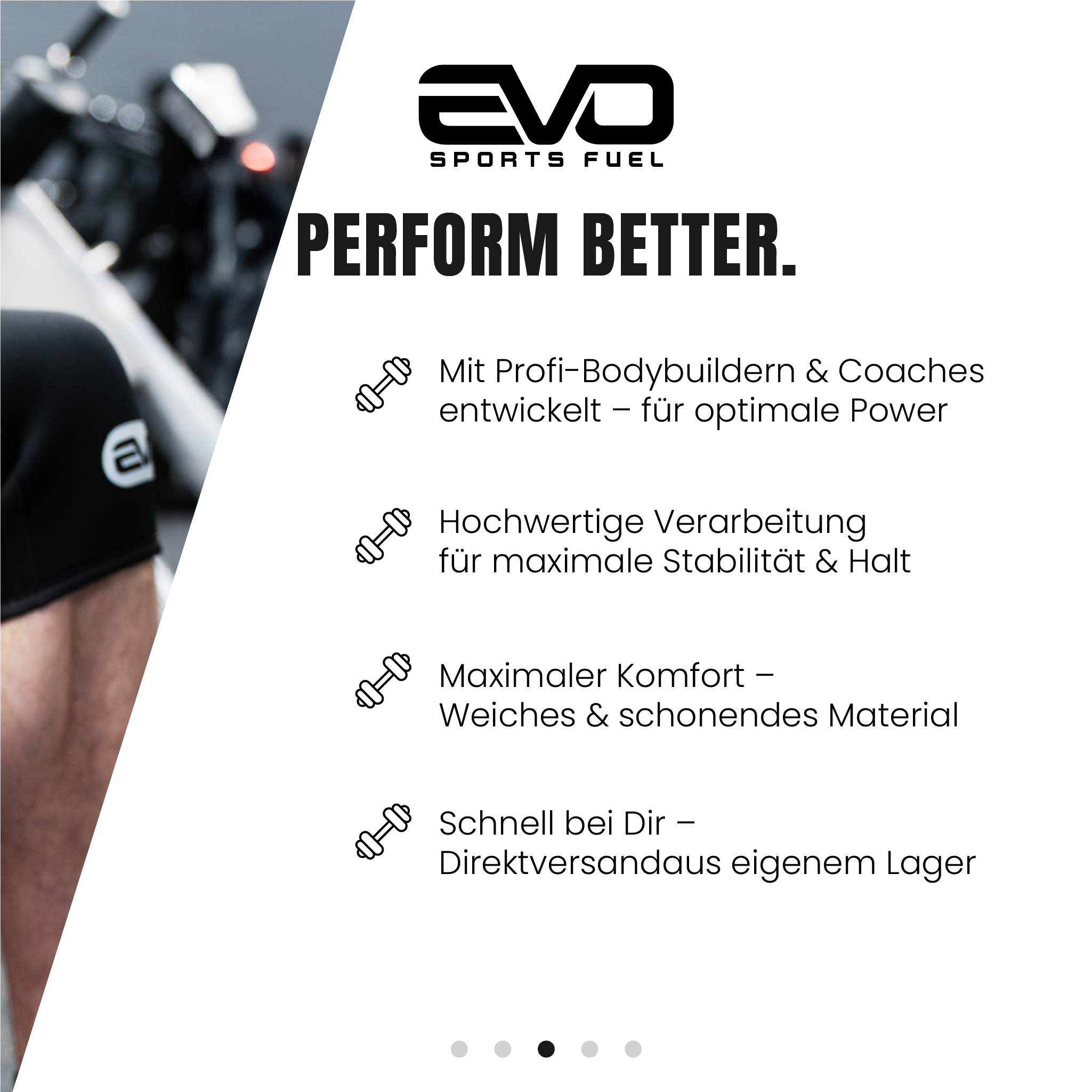 EVO Knee Sleeves entwickelt mit Experten und Athleten für Deine beste Performance: Hochwertige Verarbeitung, Maximaler Komfort & Schnelle Lieferung