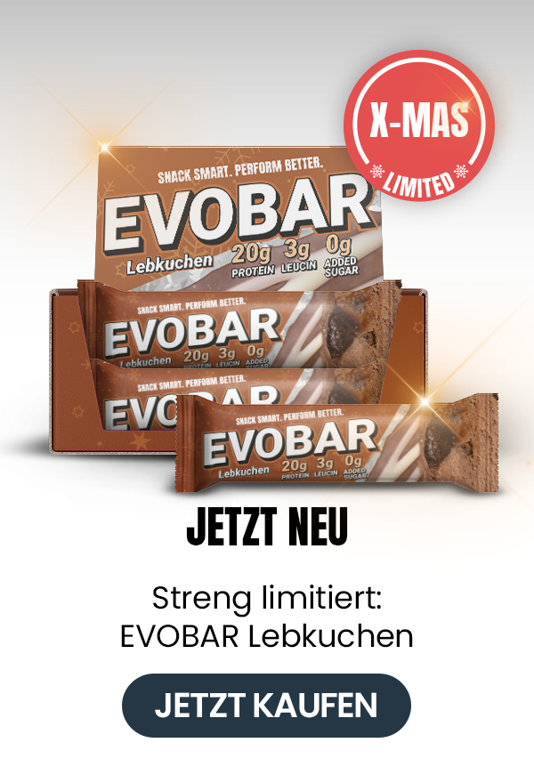 EVOBAR Lebkuchen Proteinriegel – X-MAS Limited Edition von EVO SPORTS FUEL.
