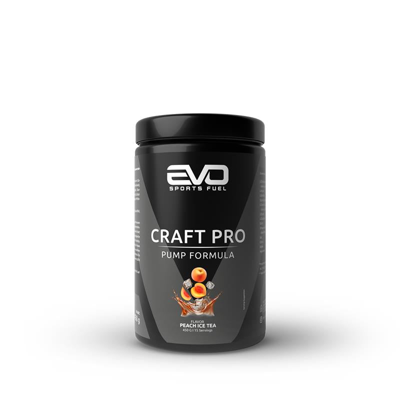 Craft Pro Pump Formula - Pre Workout Booster ohne Koffein mit Peach Ice Tea Flavour 