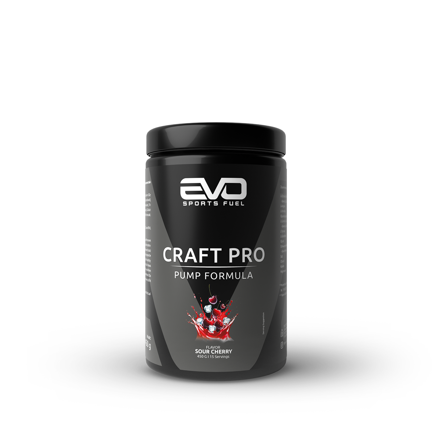 Craft Pro Pump Formula - Pre Workout Booster ohne Koffein mit Sour Cherry Flavour 