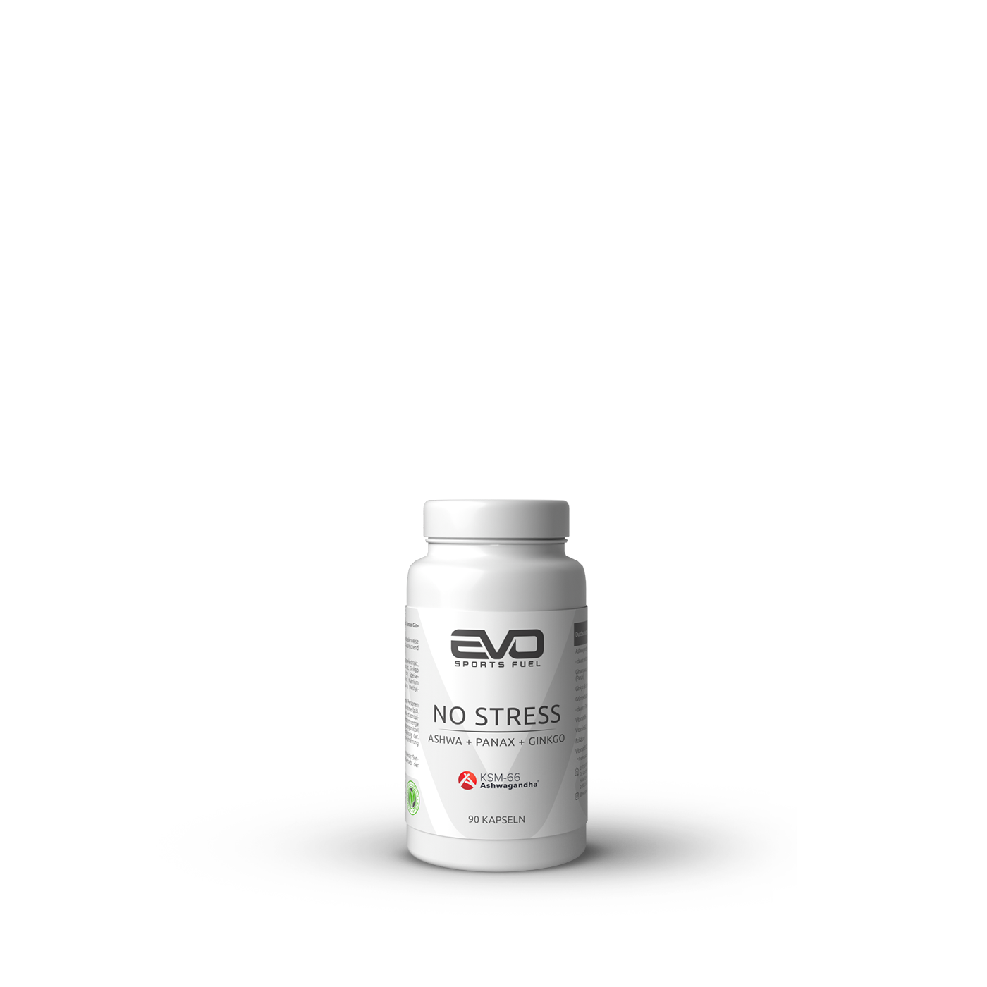 EVO No Stress KSM-66 Ashwagandha, Panax und Gingko 90 Kapseln